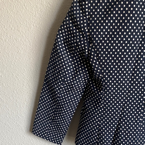 Ann Taylor Navy and White Polka Dot Blazer - Picture 11 of 14